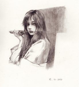 Portrait drawing practice